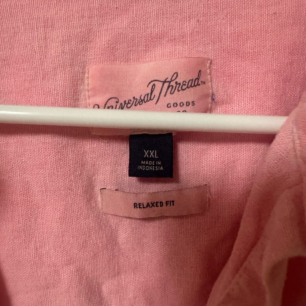 Universal Thread Linen Blend Distressed Neon Pink… - image 3